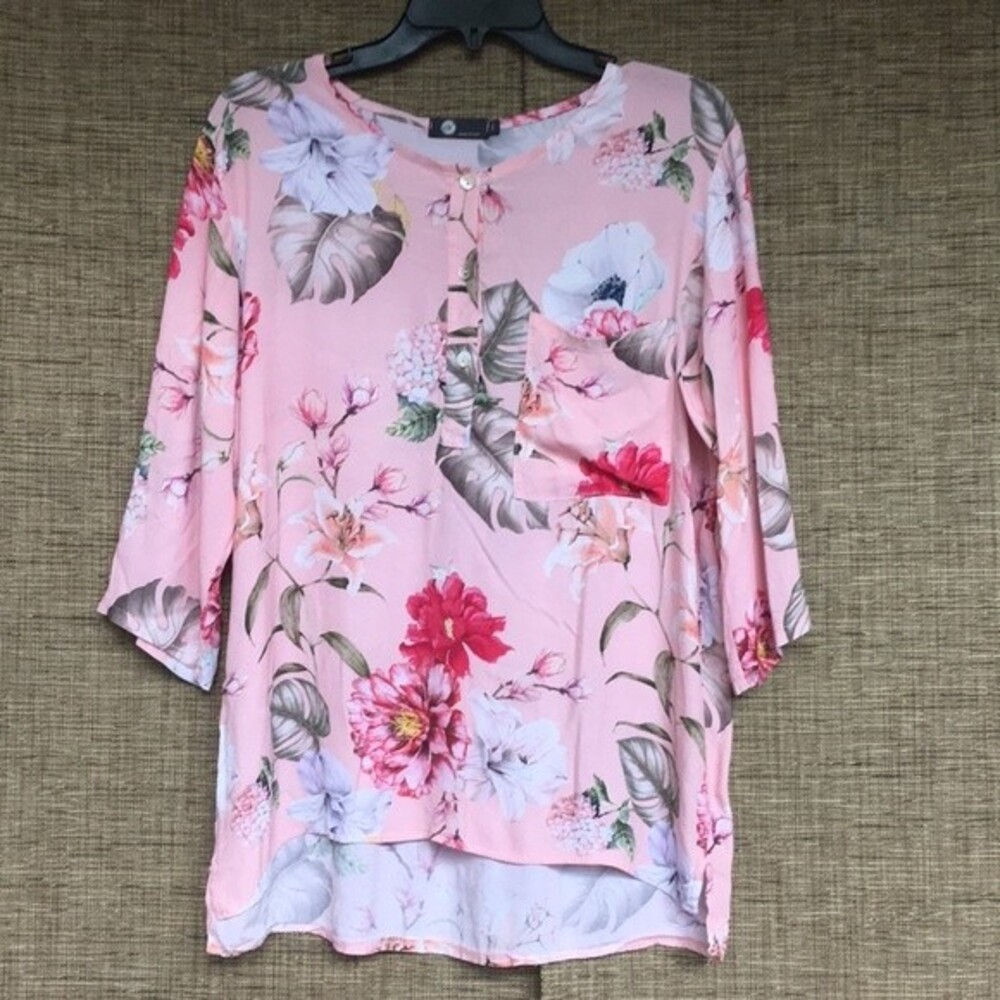 Made in Italy floral print silk blouse